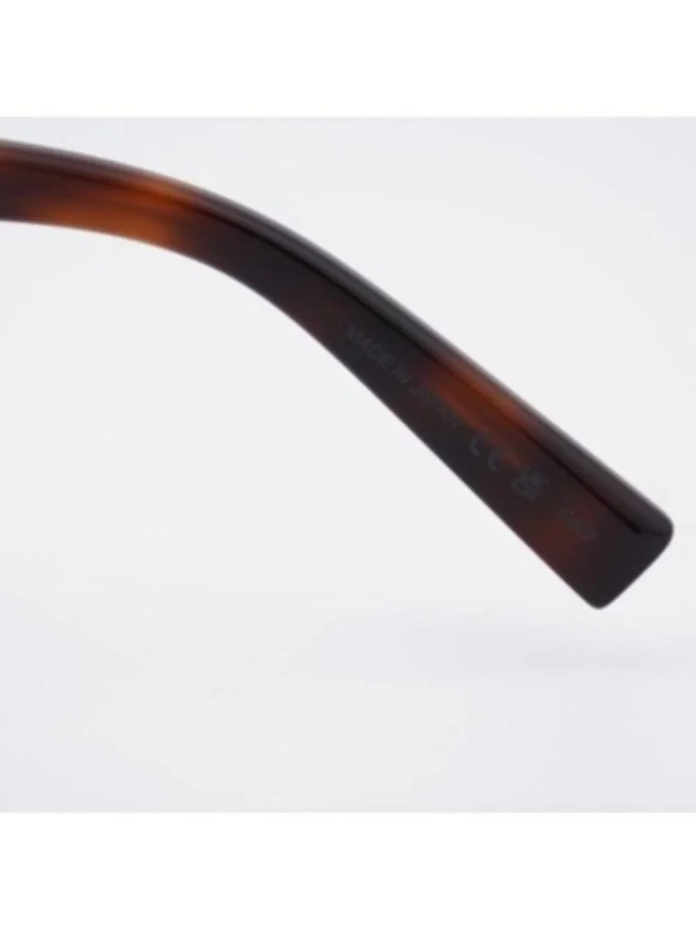 Saint Laurent SL M104/F 003 Sunglasses Havana Square Frame, Green Lenses